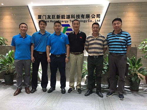  Fujian νέα ένωση προώθησης της βιομηχανίας ενεργειακής τεχνολογίας sun Yizhao και ο αναπληρωτής γραμματέας Τανγκ Χάο επισκέφθηκε τεράστια ενέργεια για να καθοδηγήσει το έργο